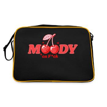 Moody as fuck with cherries – police en rouge - Sac Retro - noir/or - Dos