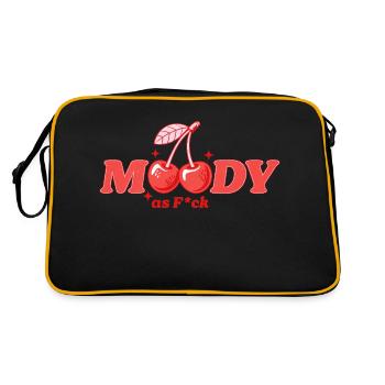 Moody as fuck with cherries – police en rouge - Sac Retro - noir/or - Dos