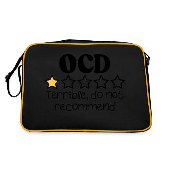 OCD Life Funny Relatable quote - Retro Bag - black/gold - Back