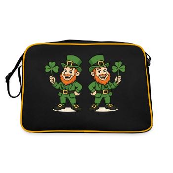 Lutin Shamrock 2 - Sac Retro - noir/or - Dos