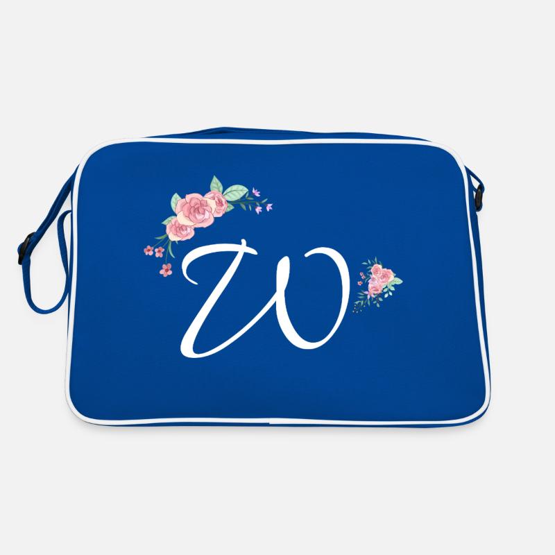 Lettre w fleurs Sac Retro