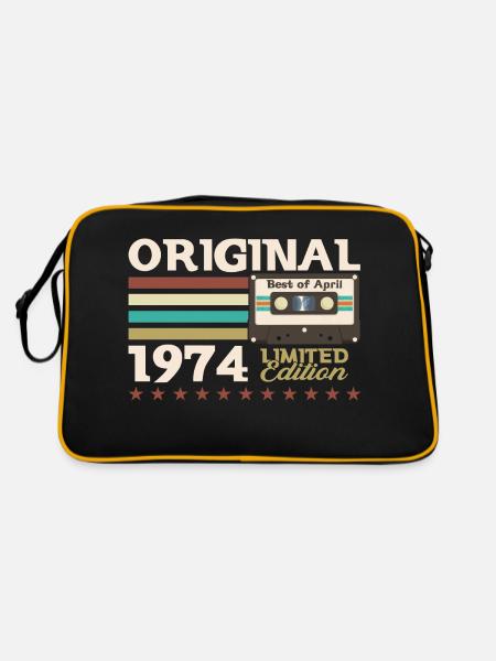 51ème Anniversaire Original Avril Millésime 1974 - Sac Retro - noir/or - Dos