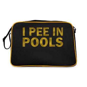 I pee in pools - Retro Bag - black/gold - Back