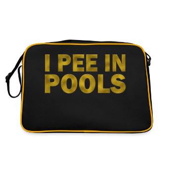 I Pee In Pools - Retro Bag - black/gold - Back