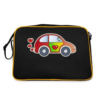 Kids Car Toy Car Hearts Colorful Happy Kids - Retro Bag - black/gold - Back