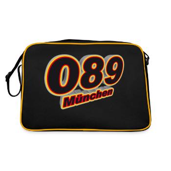 089 Muenchen - Retro Tasche - Schwarz/Gold - Hinten