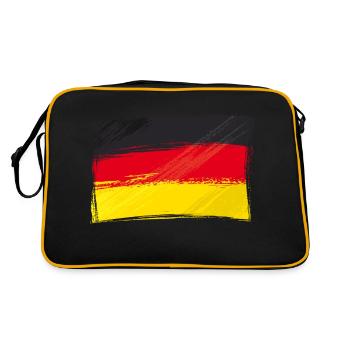 Drapeau, Drapeau, Allemagne fan - Sac Retro - noir/or - Dos