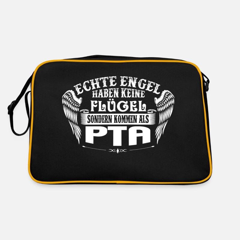 Engel sind PTA - Retro Tasche - Schwarz/Gold