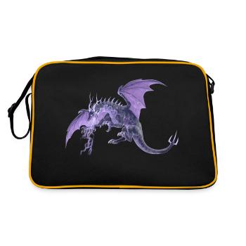 lightning dragon - Retro Tasche - Schwarz/Gold - Hinten