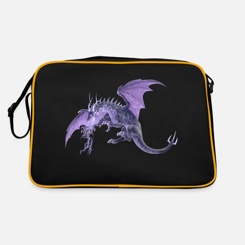 lightning dragon - Retro Tasche - Schwarz/Gold