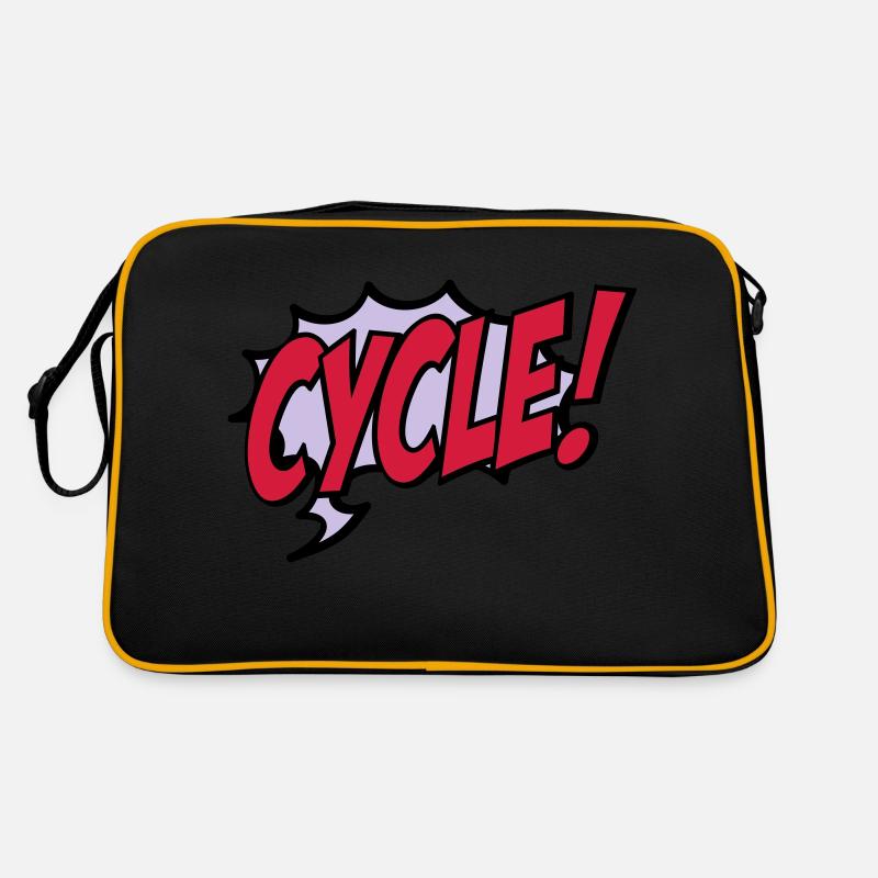 Radsport - Retro Tasche - Schwarz/Gold