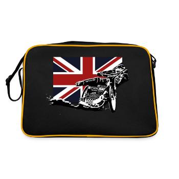 Speedway - Union Jack - Retro Tasche - Schwarz/Gold - Hinten