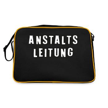 Anstaltsleitung - Retro Tasche - Schwarz/Gold - Hinten