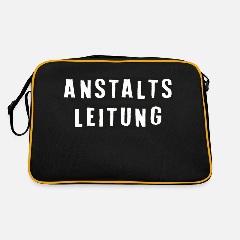 Anstaltsleitung - Retro Tasche - Schwarz/Gold