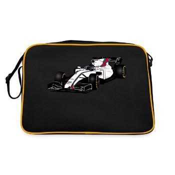 Racecar - Rennauto - Retro Tasche - Schwarz/Gold - Hinten
