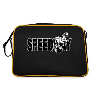 Speedway Racing - Retro Tasche - Schwarz/Gold - Hinten