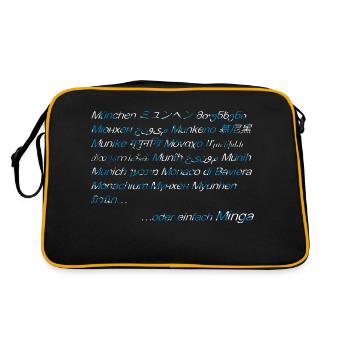 Munich bleu blanc - Sac Retro - noir/or - Dos