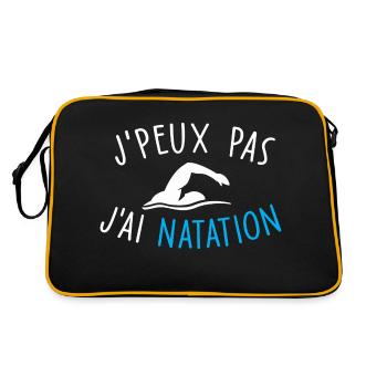 je peux pas j'ai natation - Sac Retro - noir/or - Dos