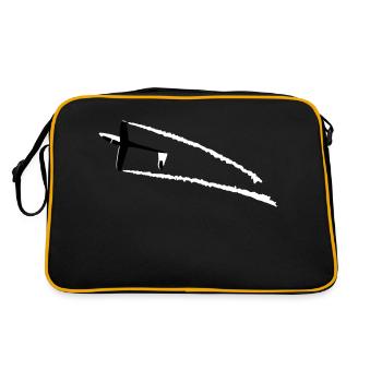 Glider gliding glider aerobatic - Retro Bag - black/gold - Back