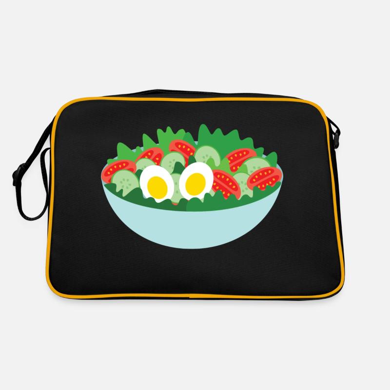 Salat - Retro Tasche - Schwarz/Gold