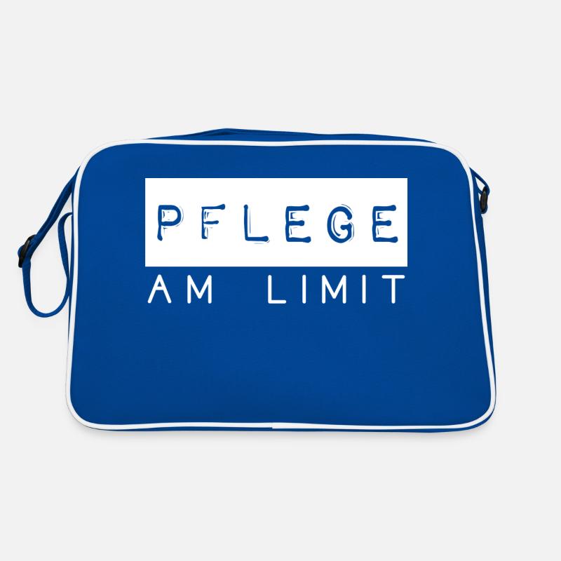 Pflege am Limit Spruch Pflegekräfte Beruf Retro Tasche