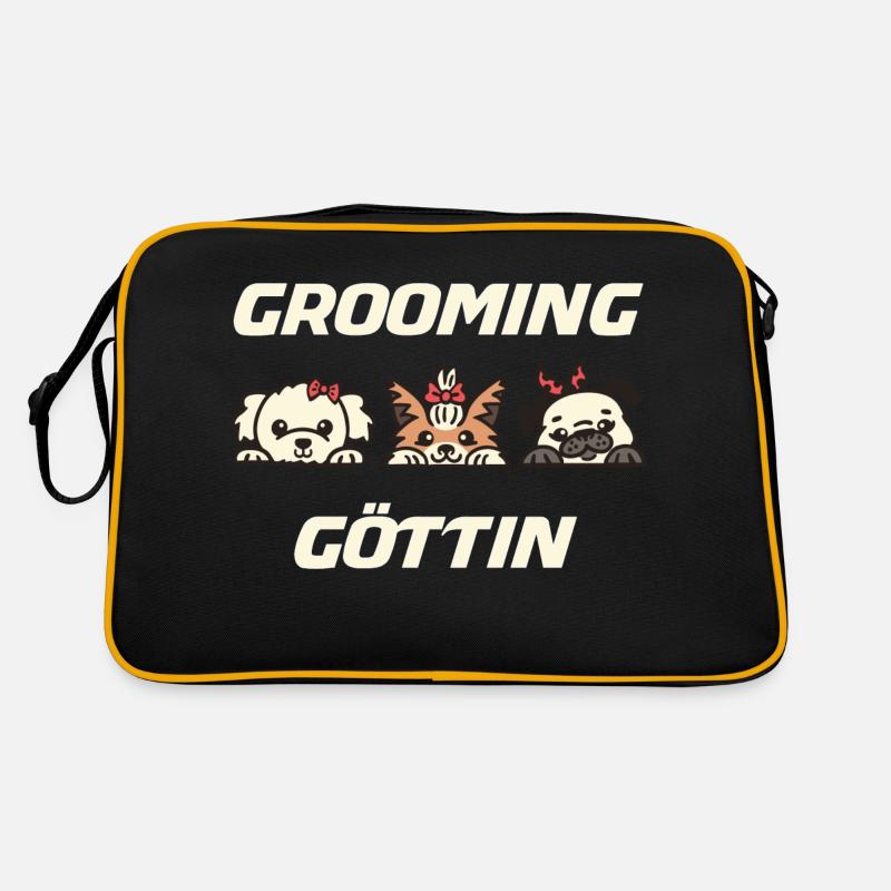 Dames Grooming motif de déesse pour chien coiffeur, chien Sac Retro
