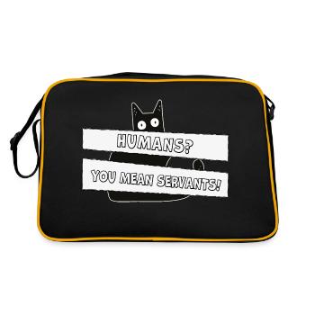cooles drôle chat amateur de chat cadeau - Sac Retro - noir/or - Dos
