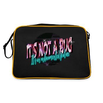 internet joke programming grandmother statement - Retro Bag - black/gold - Back