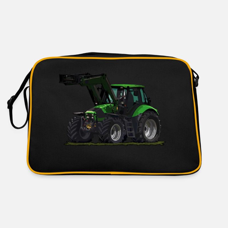 Light green tractor with front loader Retro Bag