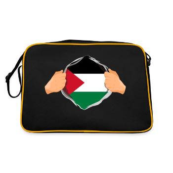 Strong Palestinian Hero Fun Gift - Sac Retro - noir/or - Dos
