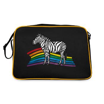 Zèbre - Sac Retro - noir/or - Dos