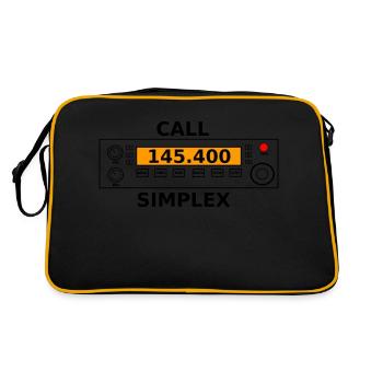 Radio call 145.400Mhz ham radio - Retro Bag - black/gold - Back