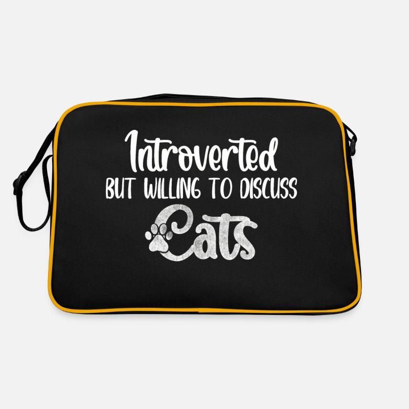 Introverted but willing to discuss cats Retro Tasche