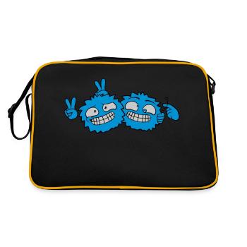 2 Crazy Friends - Retro Bag - black/gold - Back