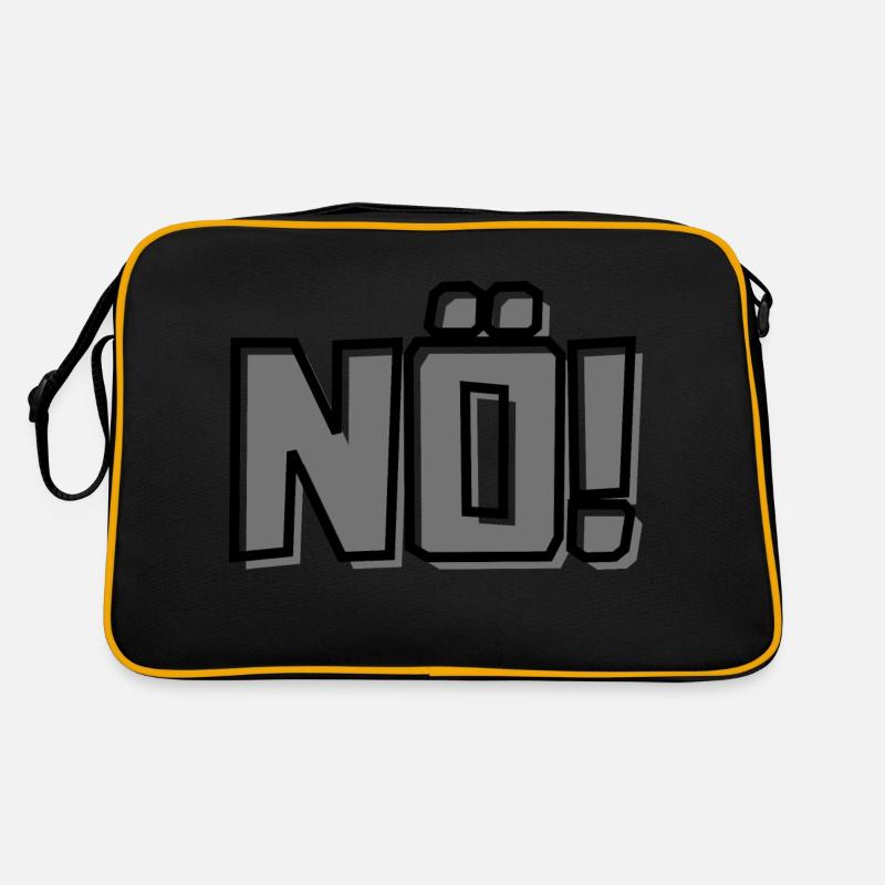 Nö! - Retro Tasche - Schwarz/Gold