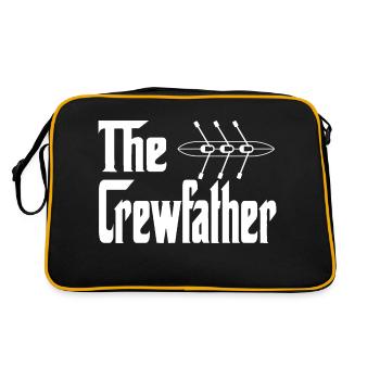 The Crewfather Rowing Funny T-Shirt Present Gift - Retro Bag - black/gold - Back