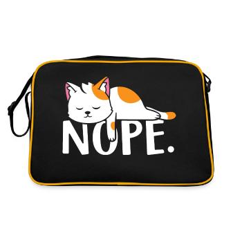 Nope Cat - Retro Bag - black/gold - Back
