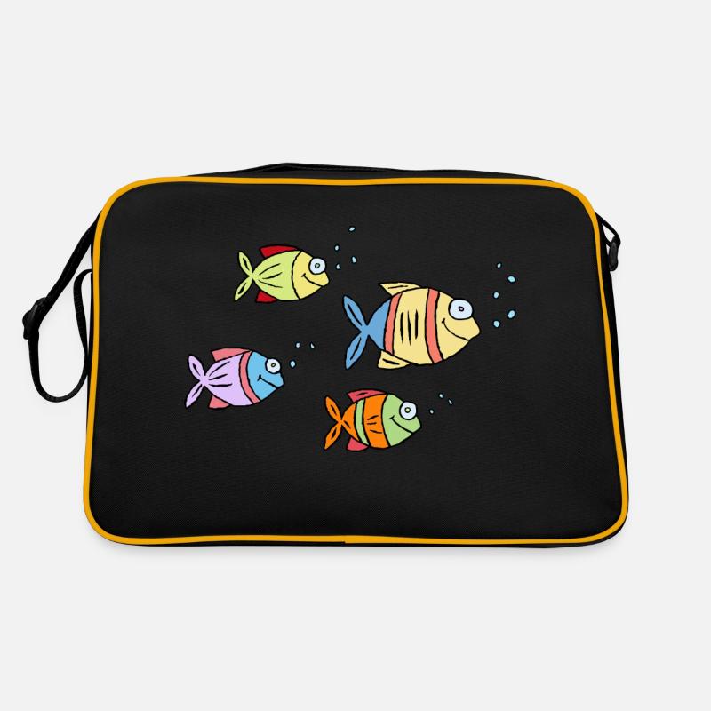 Poisson Cichlide Eau Mer Graffiti Dessin Sac Retro