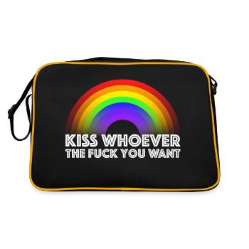 Embrassez qui vous voulez, gay Pride Rainbow - Sac Retro - noir/or - Dos