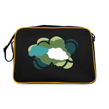 Clouds - Retro Tasche - Schwarz/Gold - Hinten