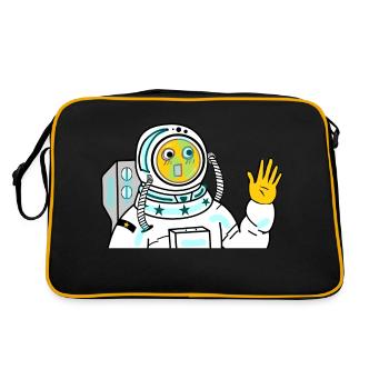Astronauts Funny - Retro Bag - black/gold - Back