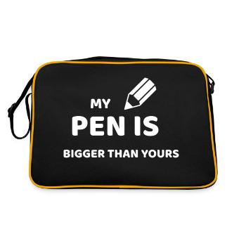 MON STYLO EST PLUS GRAND QUE LE VÔTRE - Sac Retro - noir/or - Dos