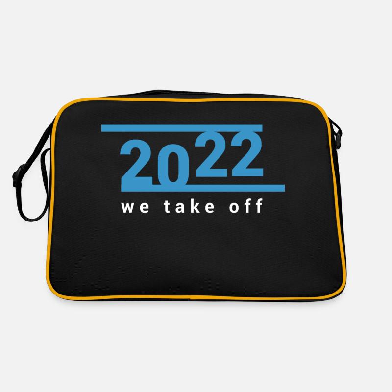 2022 we take off - Retro Tasche - Schwarz/Gold