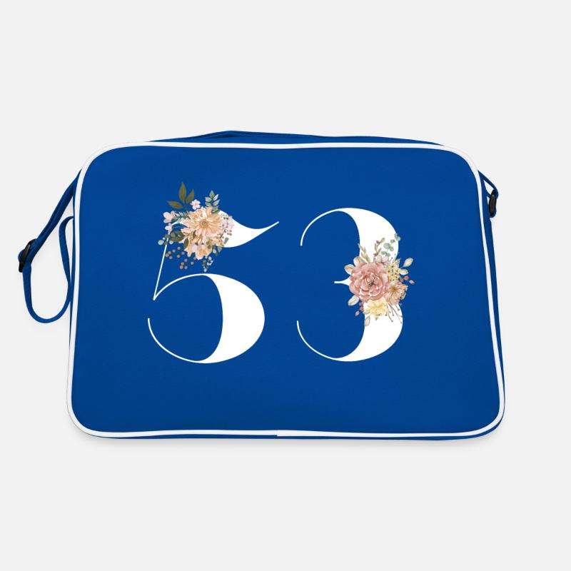 53e anniversaire fleuris (Cadeau de 53 ans) Sac Retro