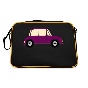 Voiture en violet - Sac Retro - noir/or - Dos