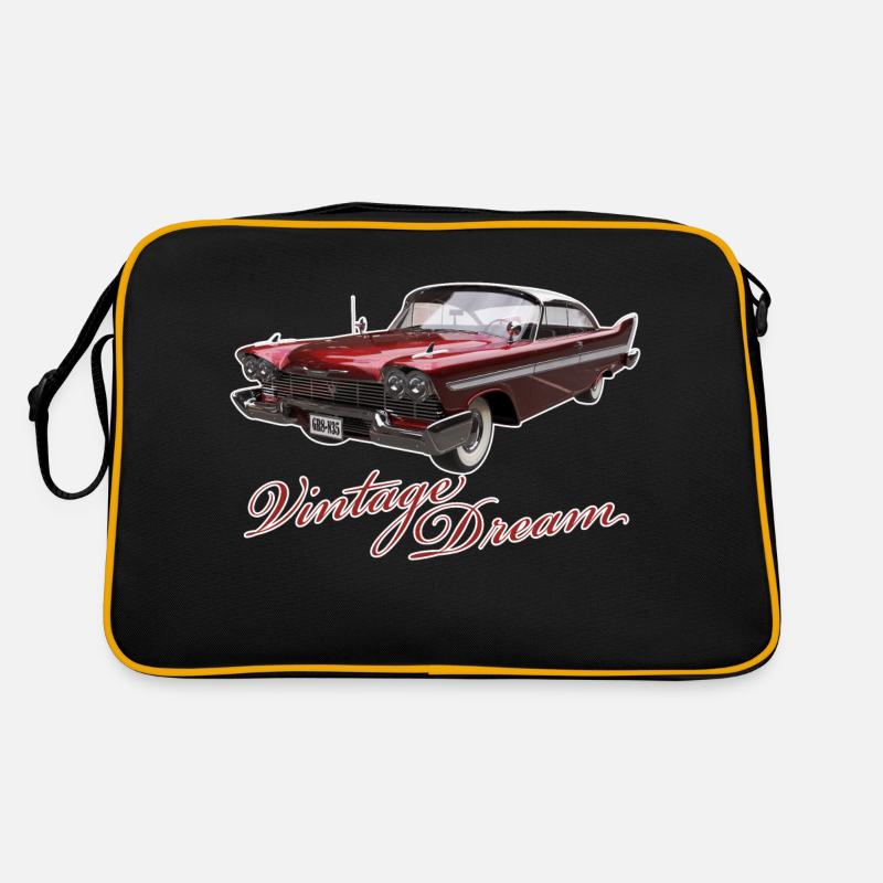Vintage Dream Car mit Text Retro Tasche