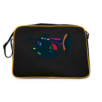 trompete musique - Sac Retro - noir/or - Dos