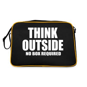 think outside the box quote - Retro Bag - black/gold - Back