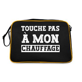 Touche pas à mon chauffage cadeau humour polémique - Sac Retro - noir/or - Dos