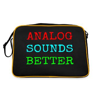 Analog Sound Better - Retro Tasche - Schwarz/Gold - Hinten